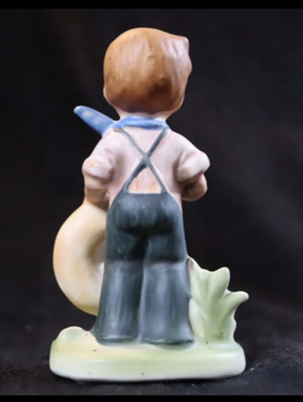 Vintage Napco Little Farm Boy Figurine with his Apple & Hat Figurine Japan